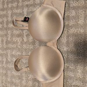 NWT La Senza Push Up Strapless Nude Bra 32B